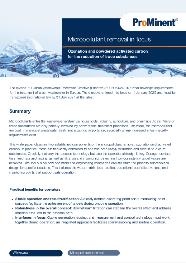 Micropollutant removal