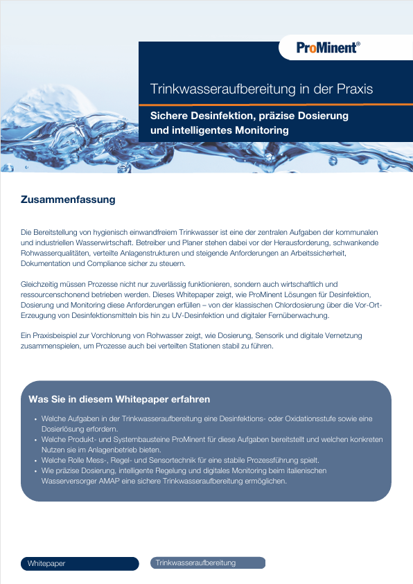 Trinkwasseraufbereitung in der Praxis